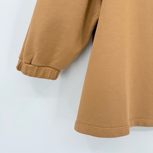 Roller Rabbit Cassia Sweatshirt with Ruffle Puff Sleeve in Coffee Size L NWT - Picture 9 of 12